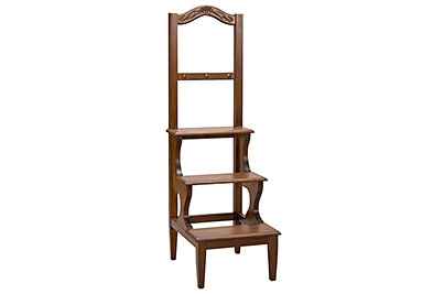 bookcase ladder with handhold