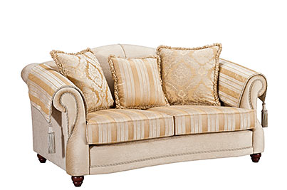 Καναπές καμπύλες διθέσιος 185×95εκ με ύφασμα Lux