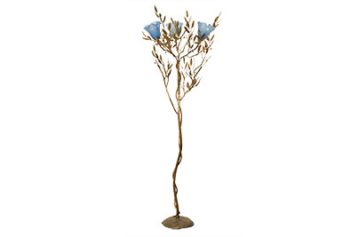 floor lamps olive leaves with blown glass
